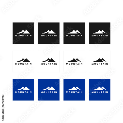 mountain logo design  mountain road logo design  traveling  road to the top logo design  vector  mountain and road silhouettes  out door design  transportation 