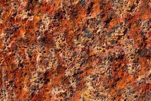 Closeup of texture of old rusty metal.