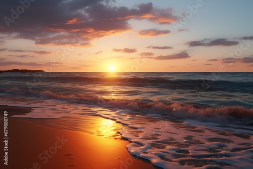 sunset on the beach. sunset over the sea. sunset at the beach