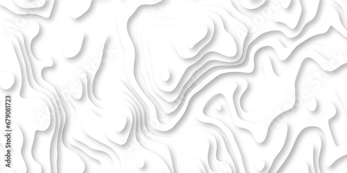 Seamless abstract white papercutbackground 3d realistic design use for ads banner and advertising print design vector. 3d topography relief. Vector topographic illustration.