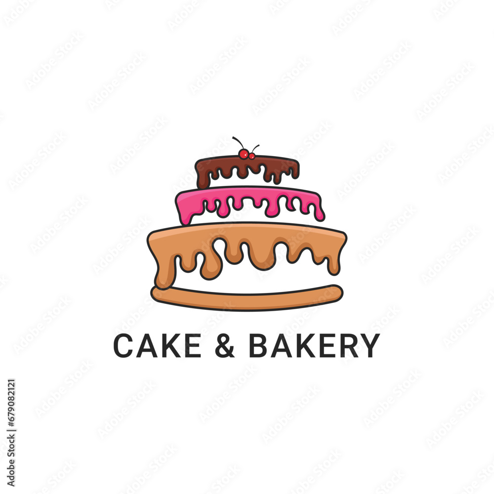 Cake and bakery logo design vector idea Cake and bakery logo design vector idea