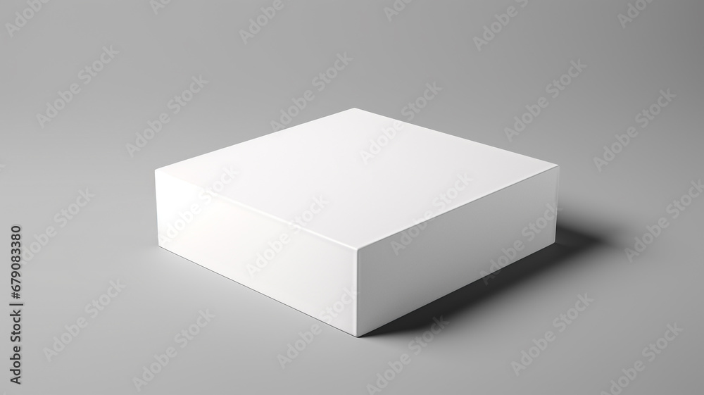 white rectangle box Mockup made of matte art card - obrazy, fototapety, plakaty 
