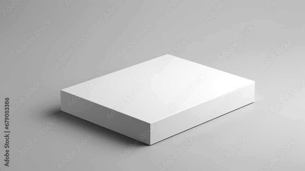 white rectangle box Mockup made of matte art card white rectangle box Mockup made of matte art card