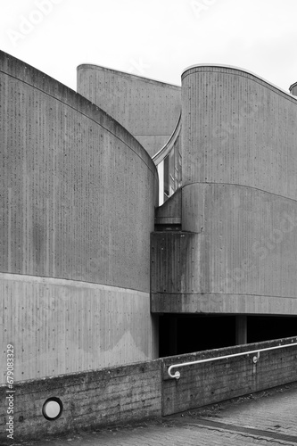 Canvas Print Berlin, Germany - April 25, 2023: Brutalist Architecture in Berlin, Institute of