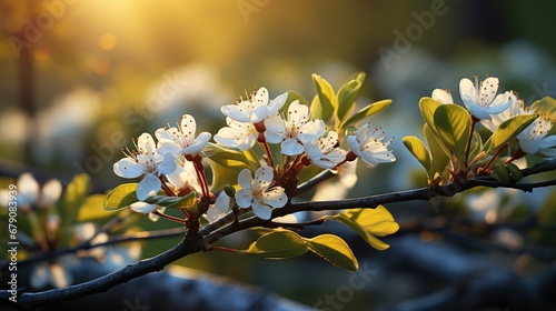 Flowering Green Forest On Sunset Spring, HD, Background Wallpaper, Desktop Wallpaper