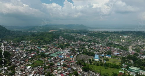 Mountain with forest and Marawi City. Lanao del Sur. Mindanao, Philippines. photo