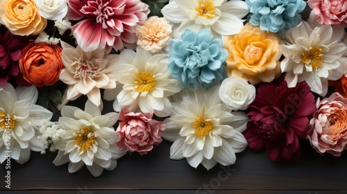 Flowers Frame On White Wooden Background, HD, Background Wallpaper, Desktop Wallpaper © Moon Art Pic