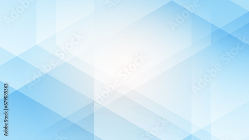 Abstract creative geometric shape on light blue background illustration.