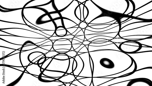 Abstract creative curve stripe line pattern monochrome background illustration.