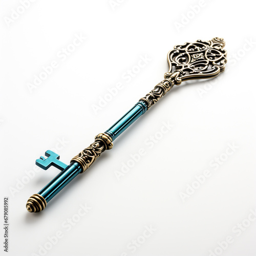 3d key model with white background