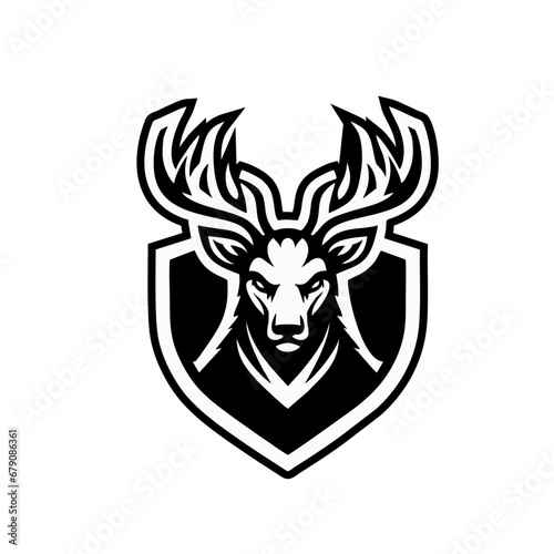 Reindeer sport logo icon design illustration