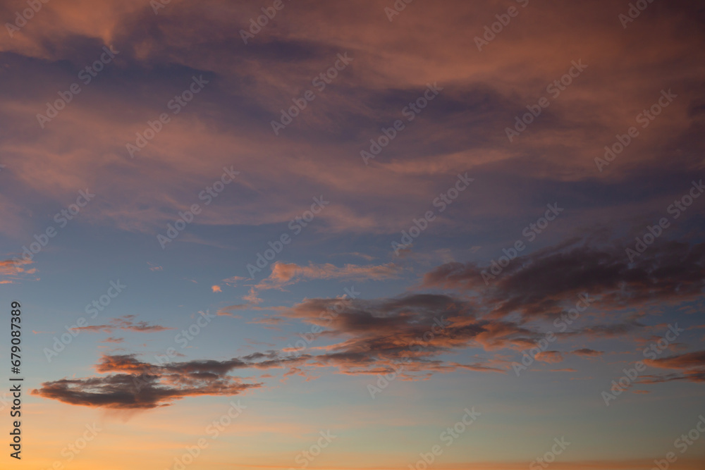Beautiful colored sky background in the evening