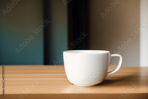 A white mug. Blank Canvas. The Pure White Mug. Generative AI