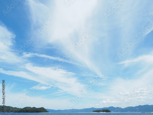 夏の青空と白い雲
