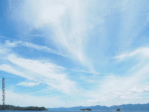 夏の青空と白い雲