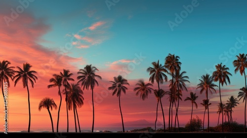 Copy Space Silhouette Tropical Palm Tree  HD  Background Wallpaper  Desktop Wallpaper