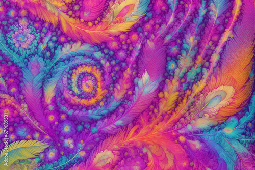 An abstract colorful flower background. Abstract Floral Symphony. Generative AI