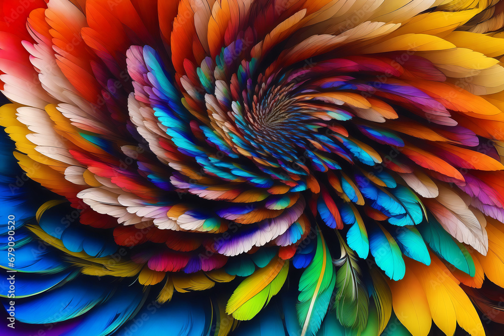 Obraz premium An abstract colorful flower background. Abstract Floral Symphony. Generative AI