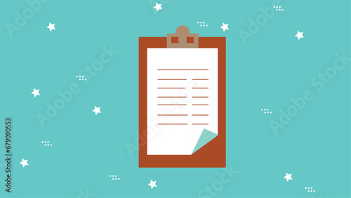 clipboard with checklist document Vector illustration photo
