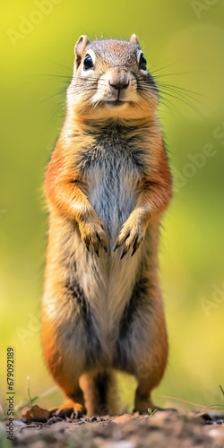 Eichhörnchen - Niedliches Tier direkt von vorn - KI generiert © paganin