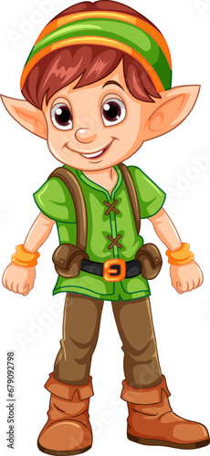 Boy Christmas Elf Character