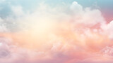 sun and cloud background with a pastel colored texture. Generative AI.