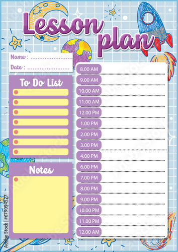 Student Lesson Plan and To-Do List Template