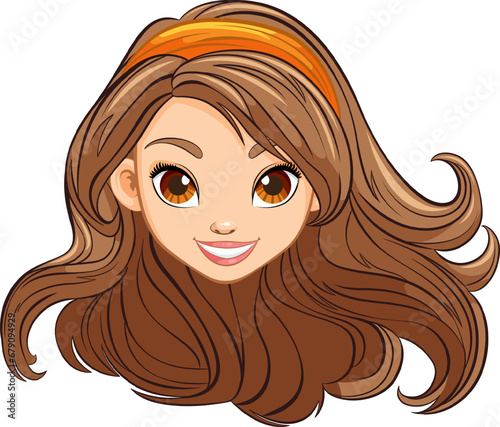 Beautiful Woman with Long Hair and Headband