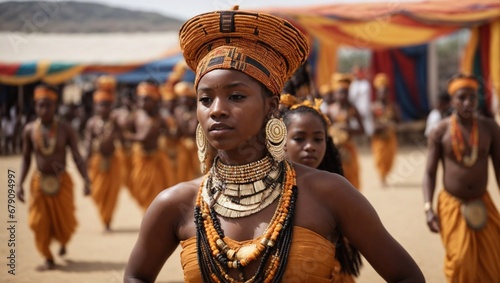 Cultural Elegance: Woman Embracing Her African American Heritage with Style 