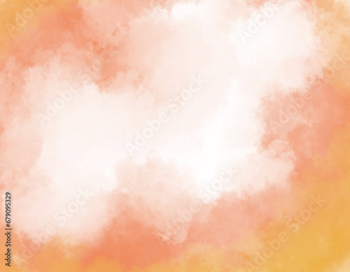 抽象的なオレンジ色の霧煙のテクスチャ背景素材/背景透過タイプ photo