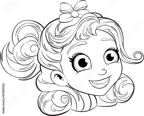 Cheerful girl with a beaming smile