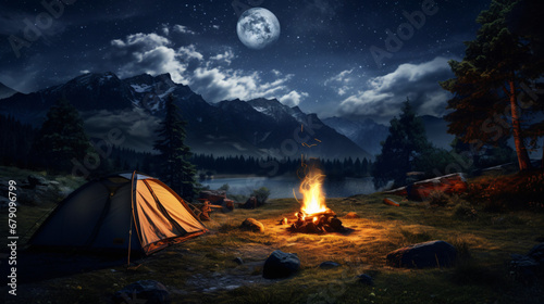 Camping beneath the stars
