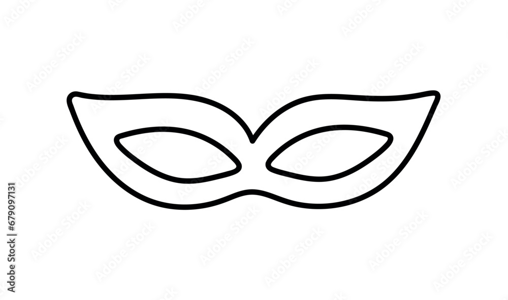 Element of circus set in black line style. This lively illustration demonstrate circus attributes, including a captivating carnival mask. Vector illustration. Element of circus set in black line style. This lively illustration demonstrate circus attributes, including a captivating carnival mask. Vector illustration.