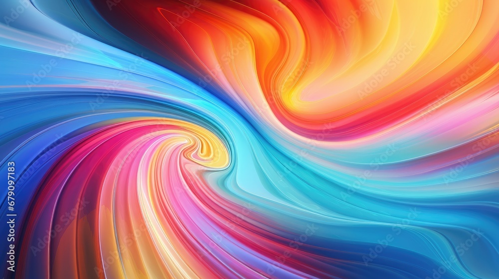 abstract colorful background with smooth lines in it, computer generated images.  Digital art. 3D rendering. banner , ai generative