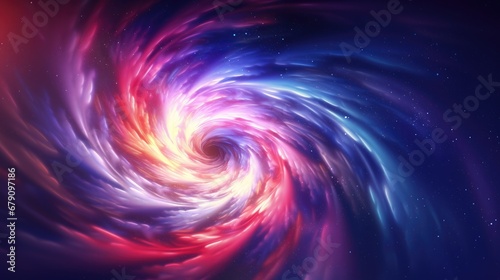Galaxy and nebula, computer generated abstract background. Abstract colorful spiral background. Fantasy fractal texture. Digital art. 3D rendering. banner , ai generative