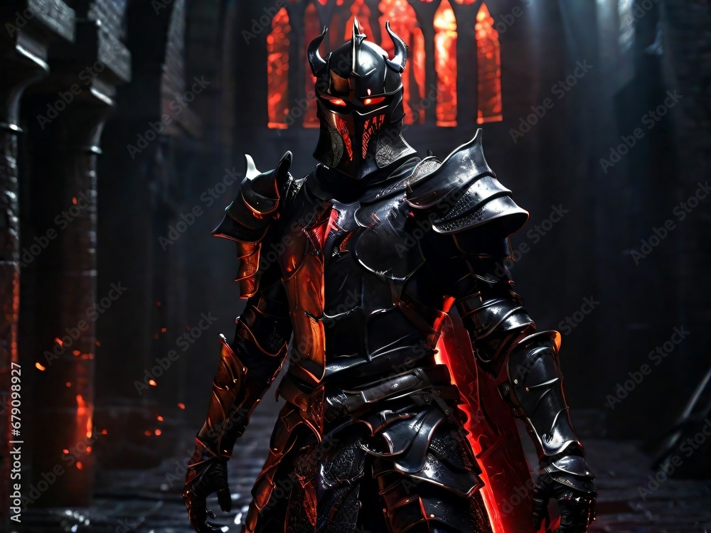 Naklejka premium Knight Hero and RPG character asset for games artwork and 4k wallpapers of cinematic epic realism