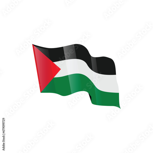 Free Download Waving palestine flag illustration design - GFXLoad
