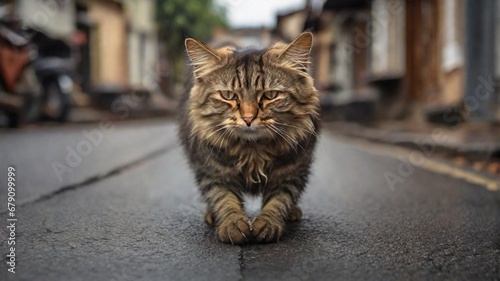cat on the street © Naila