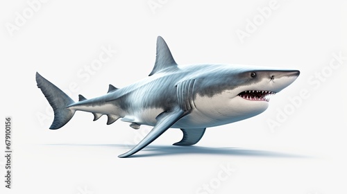 Shark isolated on white background © tydeline