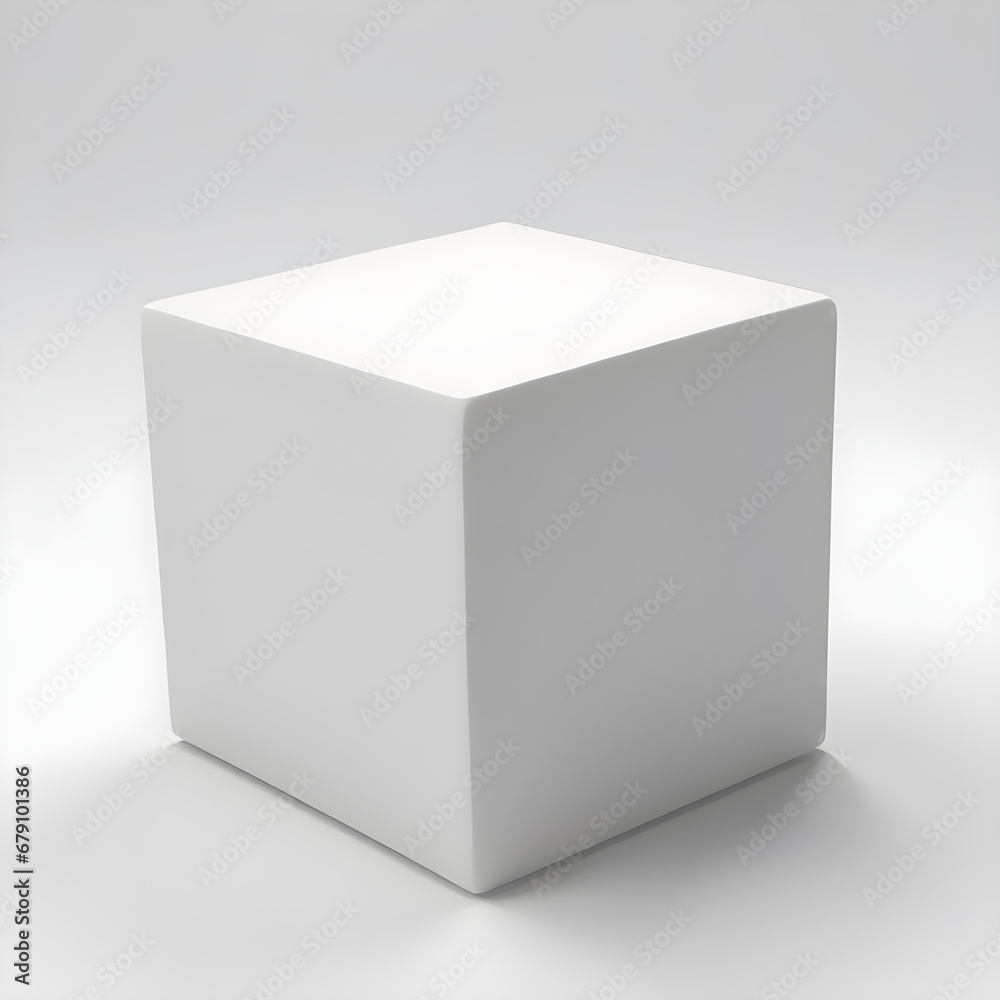 White 3d box, cube White 3d box, cube