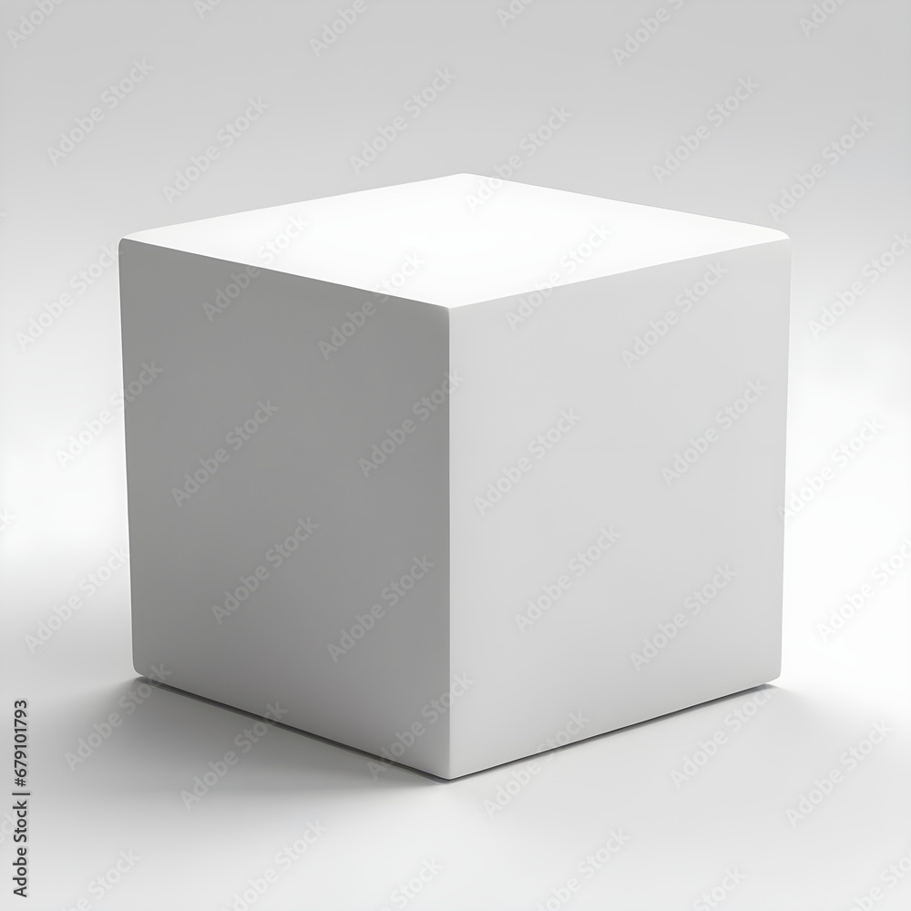 White 3d box, cube White 3d box, cube