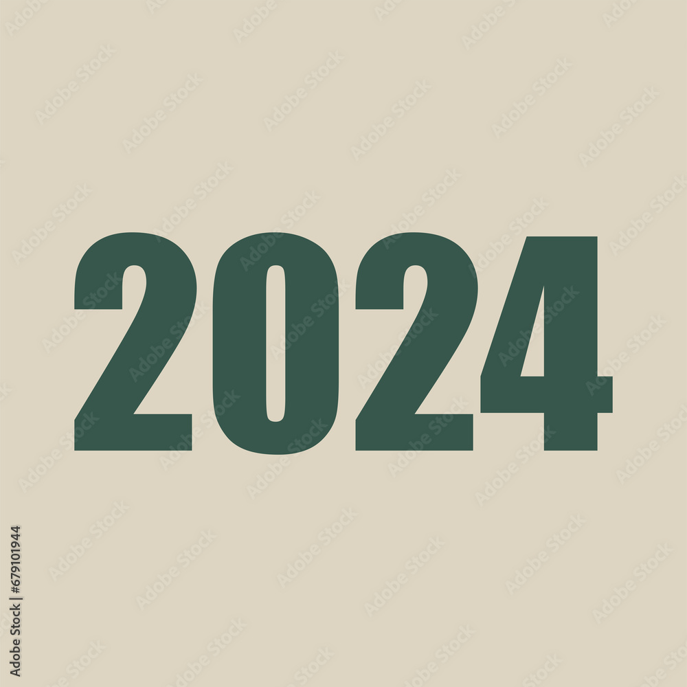 New year 2024 according to the calendar New year 2024 according to the calendar