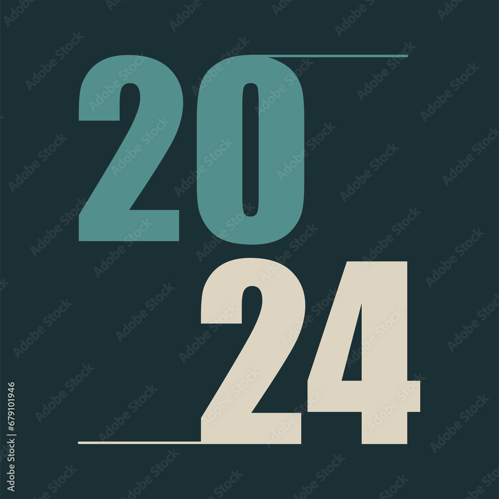New year 2024 according to the calendar New year 2024 according to the calendar