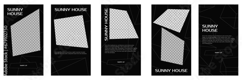 Black sale Instagram Story template. Urban fashion social media post template.