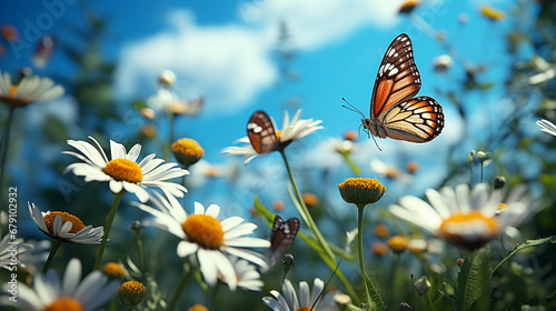 butterfly on a flower HD 8K wallpaper Stock Photographic Image © AA