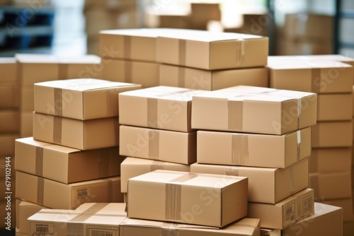 photo of several shipping boxes stacked © altitudevisual
