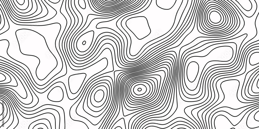 Naklejka premium Natural printing illustrations of Map in Contour Line Light topographic topo contour Black-white background from a line similar to a Topographic 