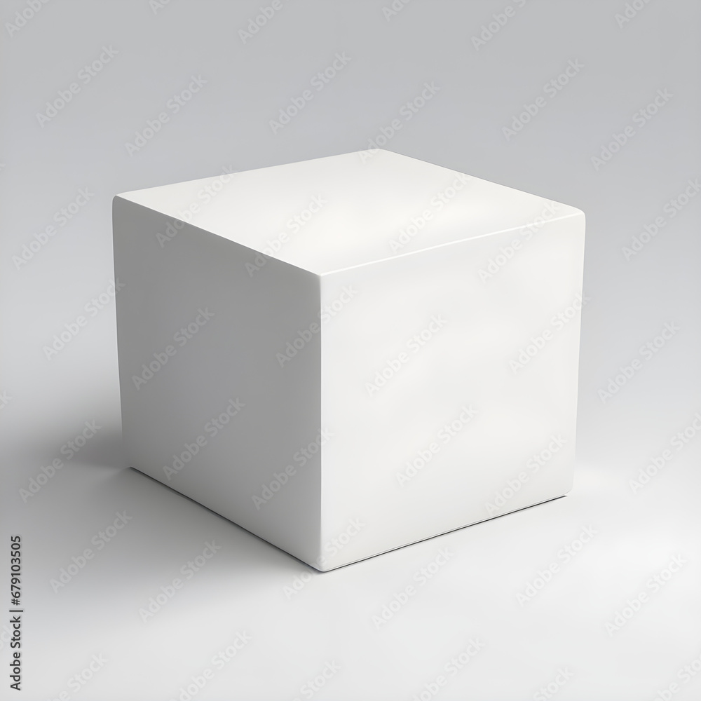 White 3d cube, box on white background White 3d cube, box on white background