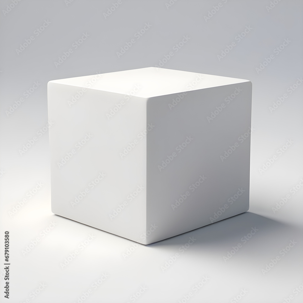 White 3d cube, box on white background White 3d cube, box on white background