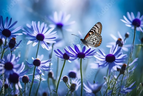 flowers and butterfly